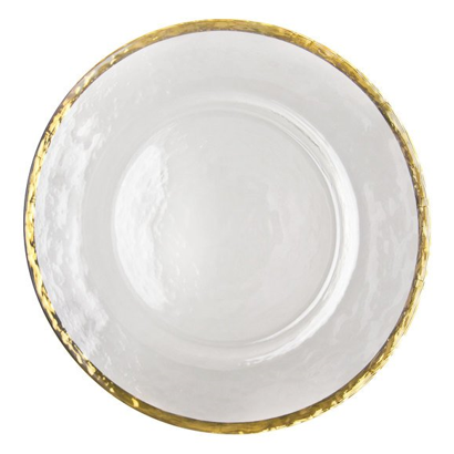 Alpine Gold Rim Glass Charger