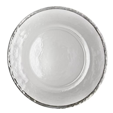 Alpine Silver Rim Glass Charger