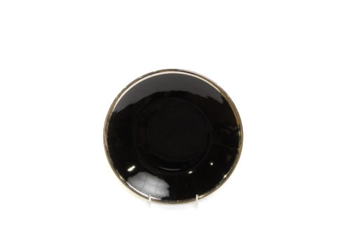 Black with Platinum Band Dinner Plate, 10.5"