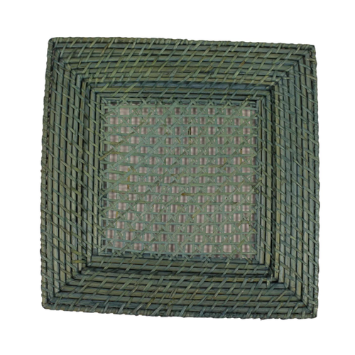 Blue Wicker Charger