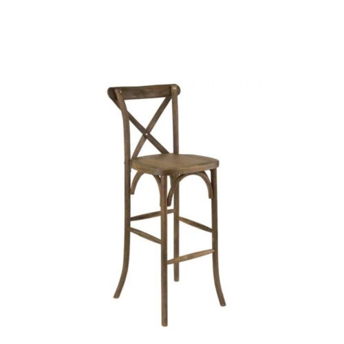 Cross Back Bar Stool
