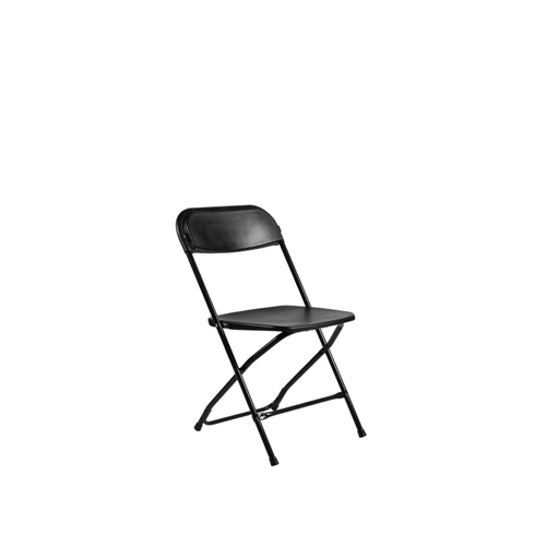 Folding Chair - Black Plastic