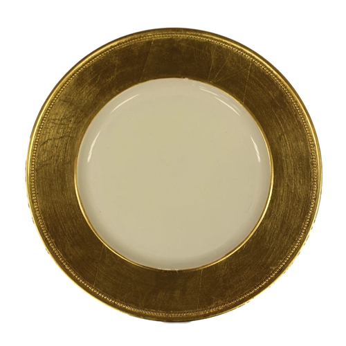 Gold & White Acrylic Charger