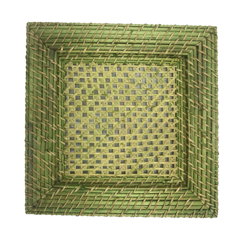 Light Green Wicker Charger