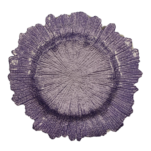 Purple Sponge Glass Charger