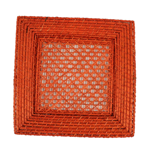 Red Wicker Charger