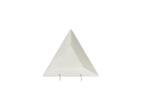 Royal White Triangle Plate, 10"