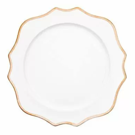 Trieste Glass Gold Band Charger