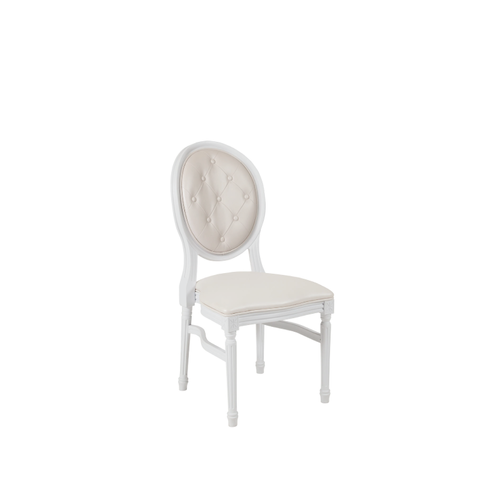 White Louis Tufted Chair