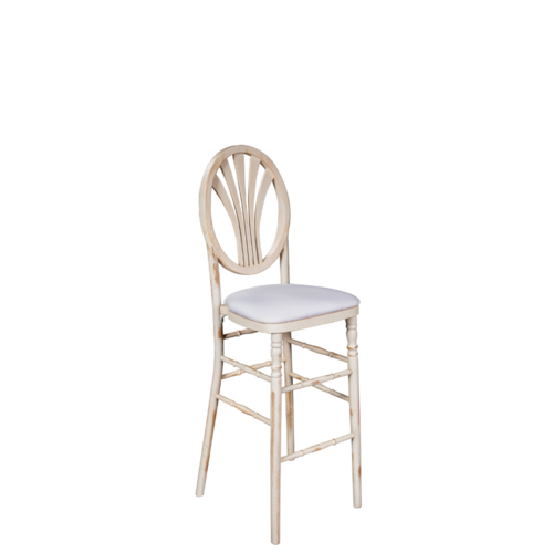 White Washed Horizon Bar Stool